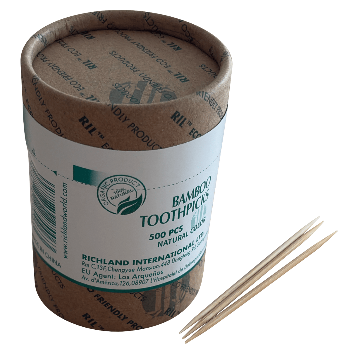 BAMBOO TOOTHPICKS (Paper Round&nbsp;Holder)